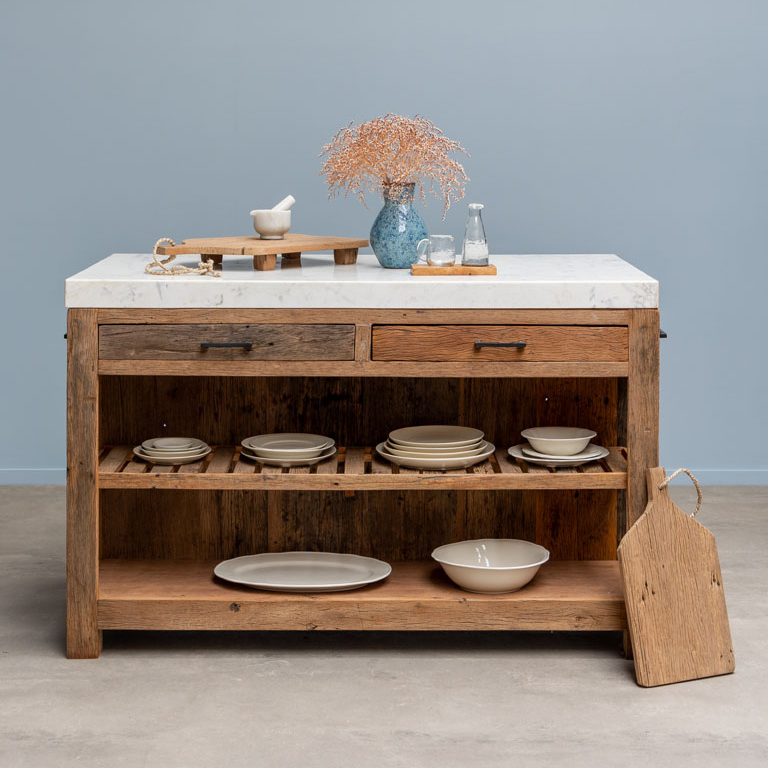 White Marble Greta Kitchen Counter