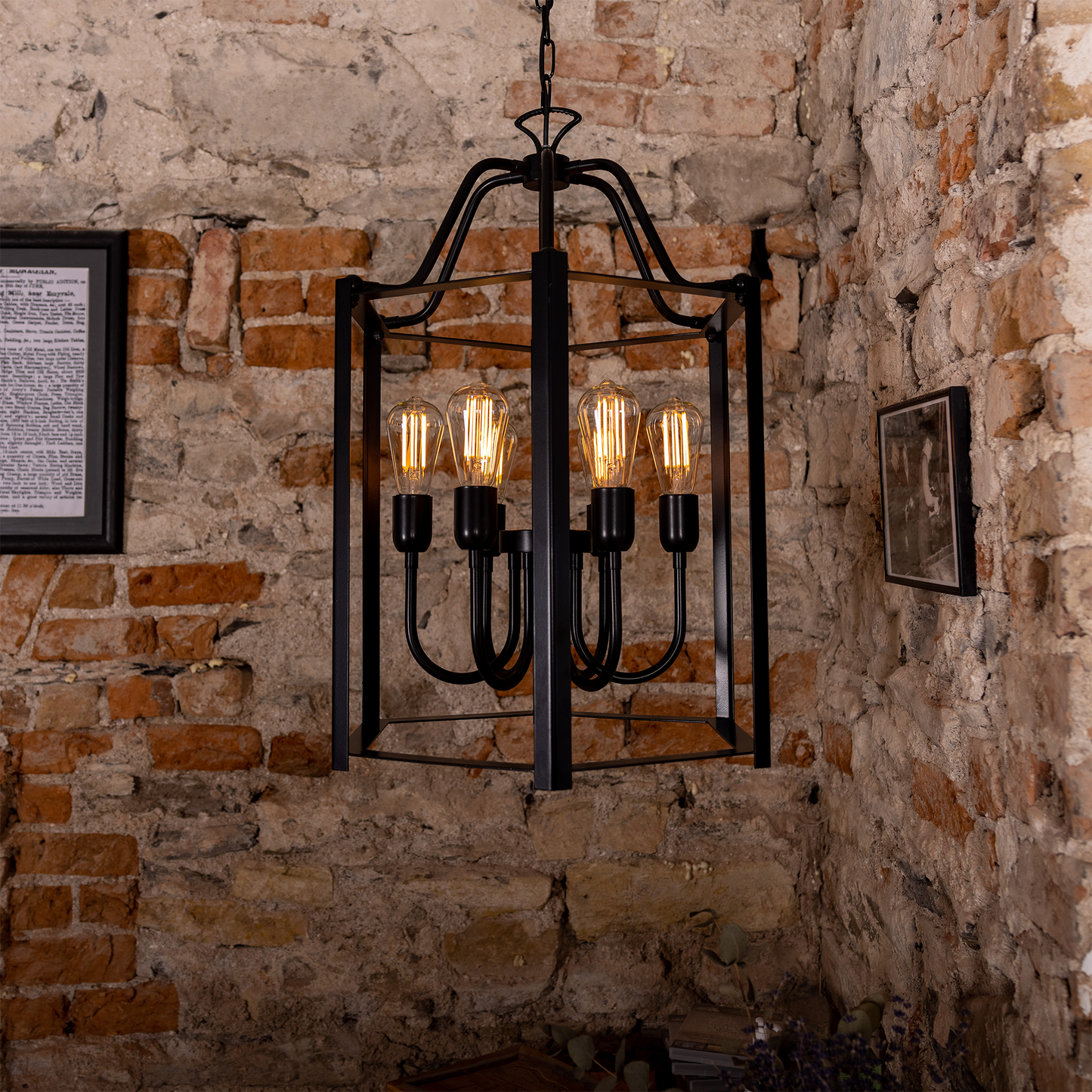 Portroe Indoor Hanging Pendant Lantern, 4-6 Light