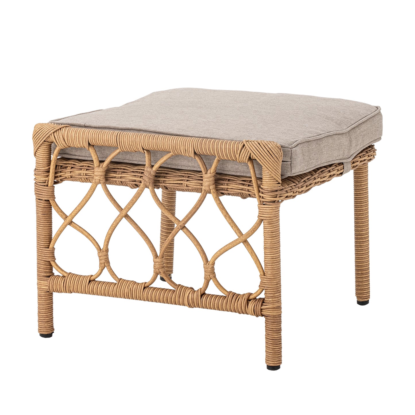Belluce Lounge Chair with Stool Nature Polyrattan