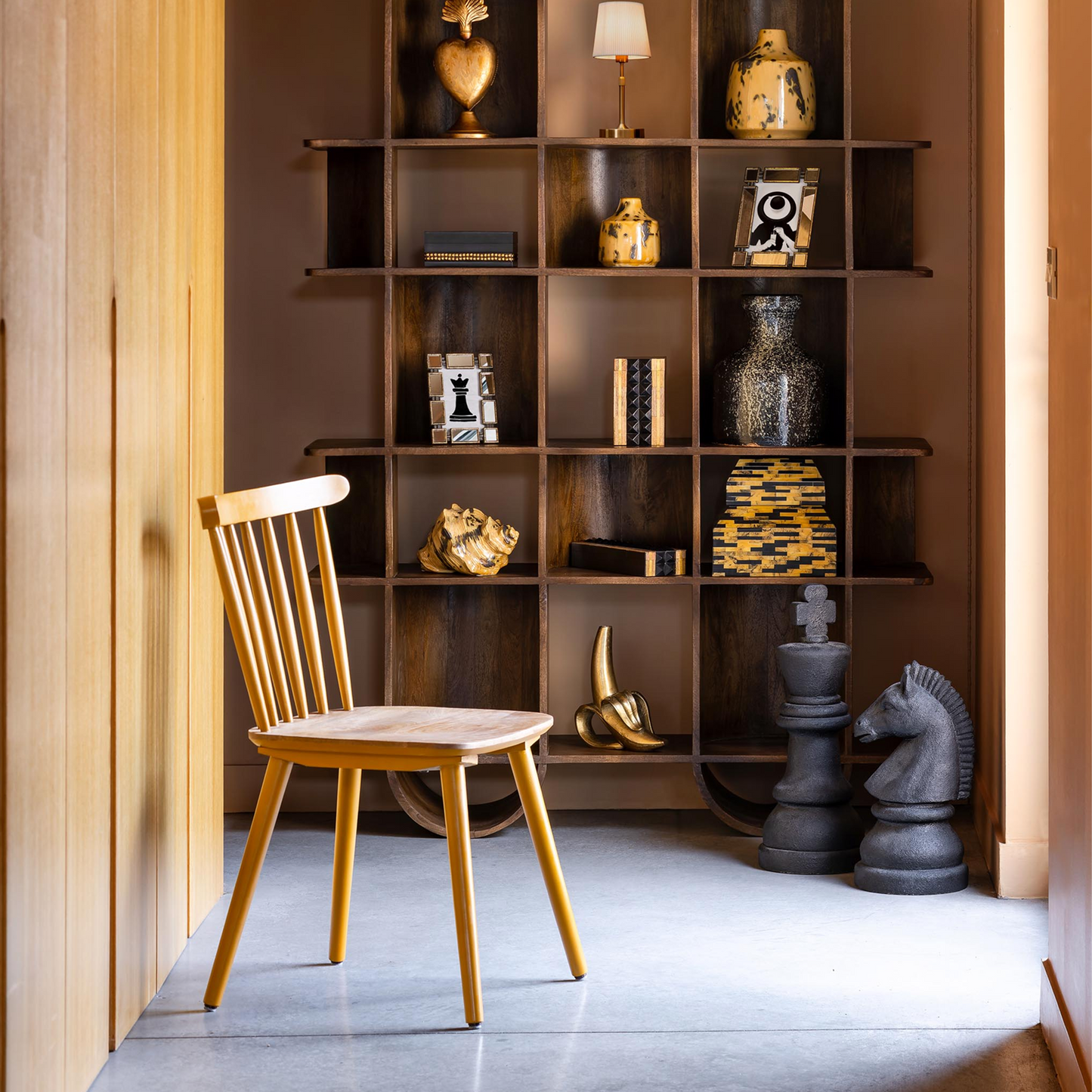 Paulin Mustard Spindle Back Dining Chair (Sold As Pair)