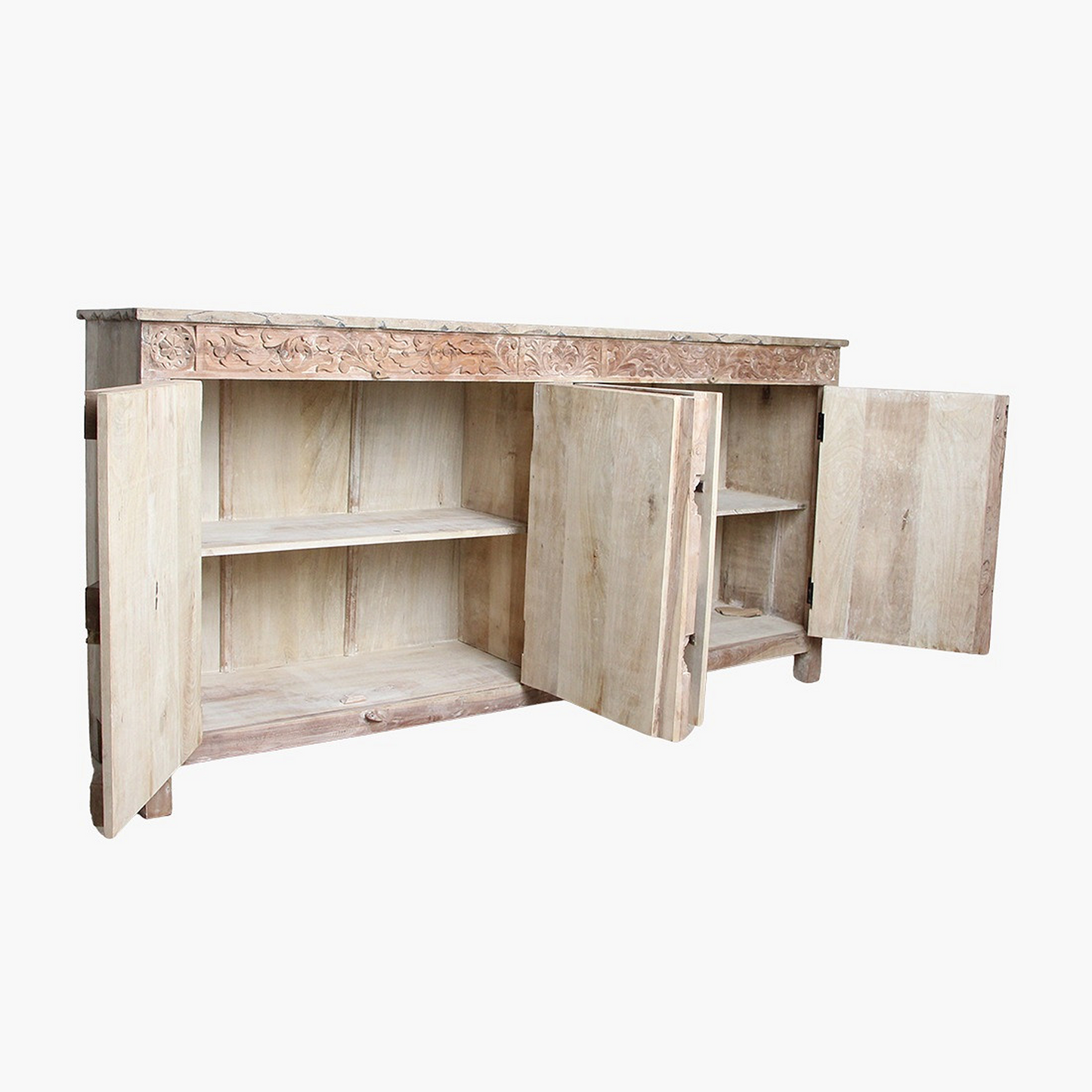 Limewash 4-Door Sideboard