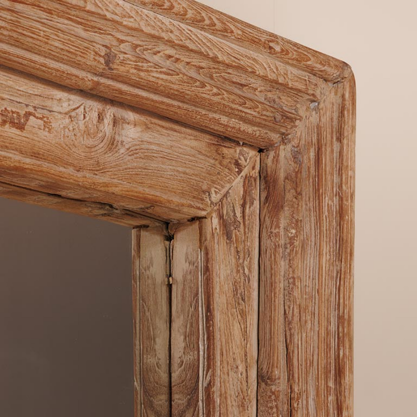 Large Rectangular Wooden Mirror