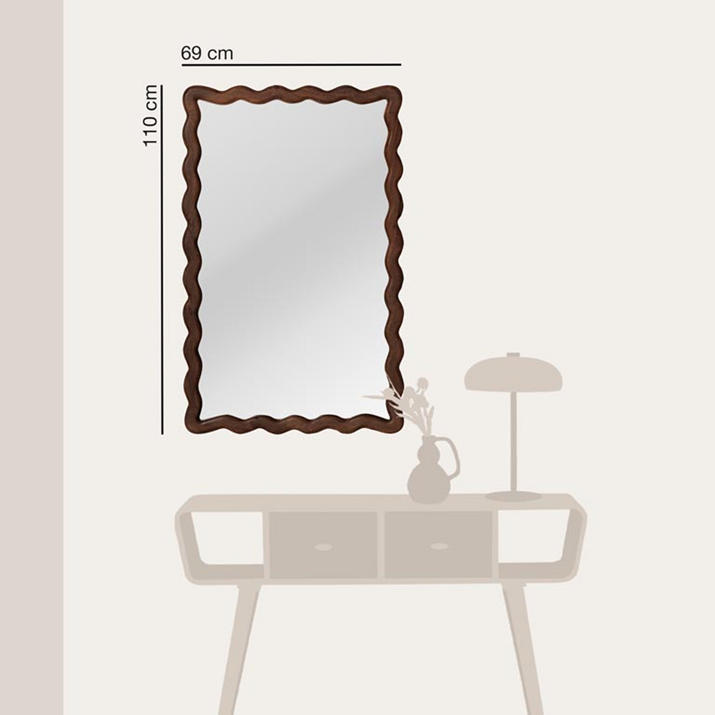 Mirror Ondine Wooden Frame