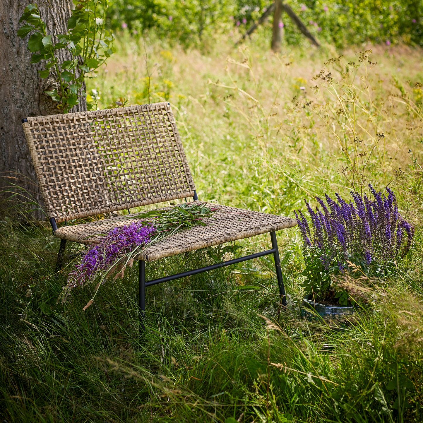 Vallone Lounge Chair Nature Polyrattan