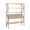 Ezra Antique Bronze Open Cabinet
