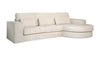 Felix Sofa White Chenille (2.5-Seater + Lounge Right)