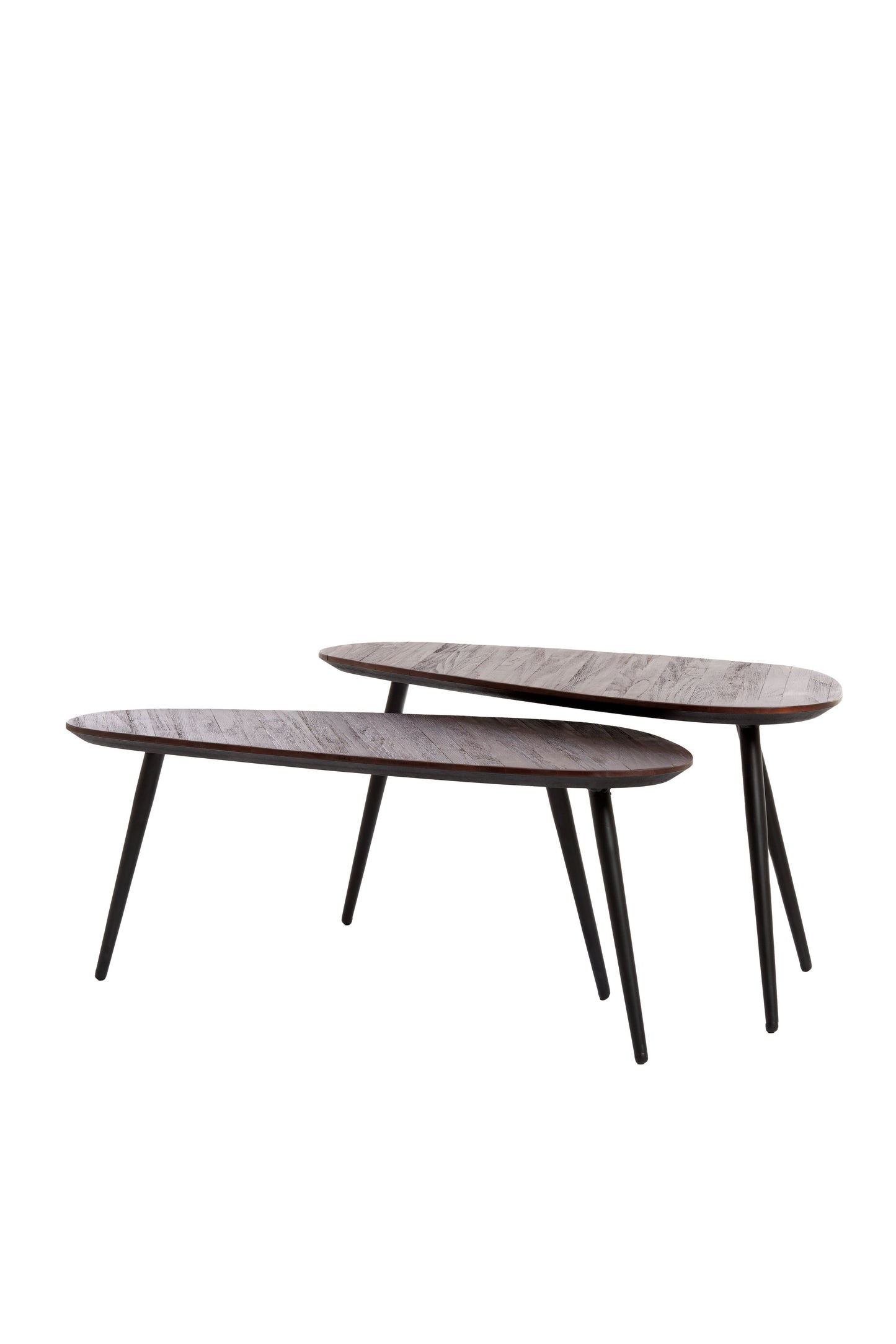 Viejo Coffee Table Set of 2 – Brown and Black Wood