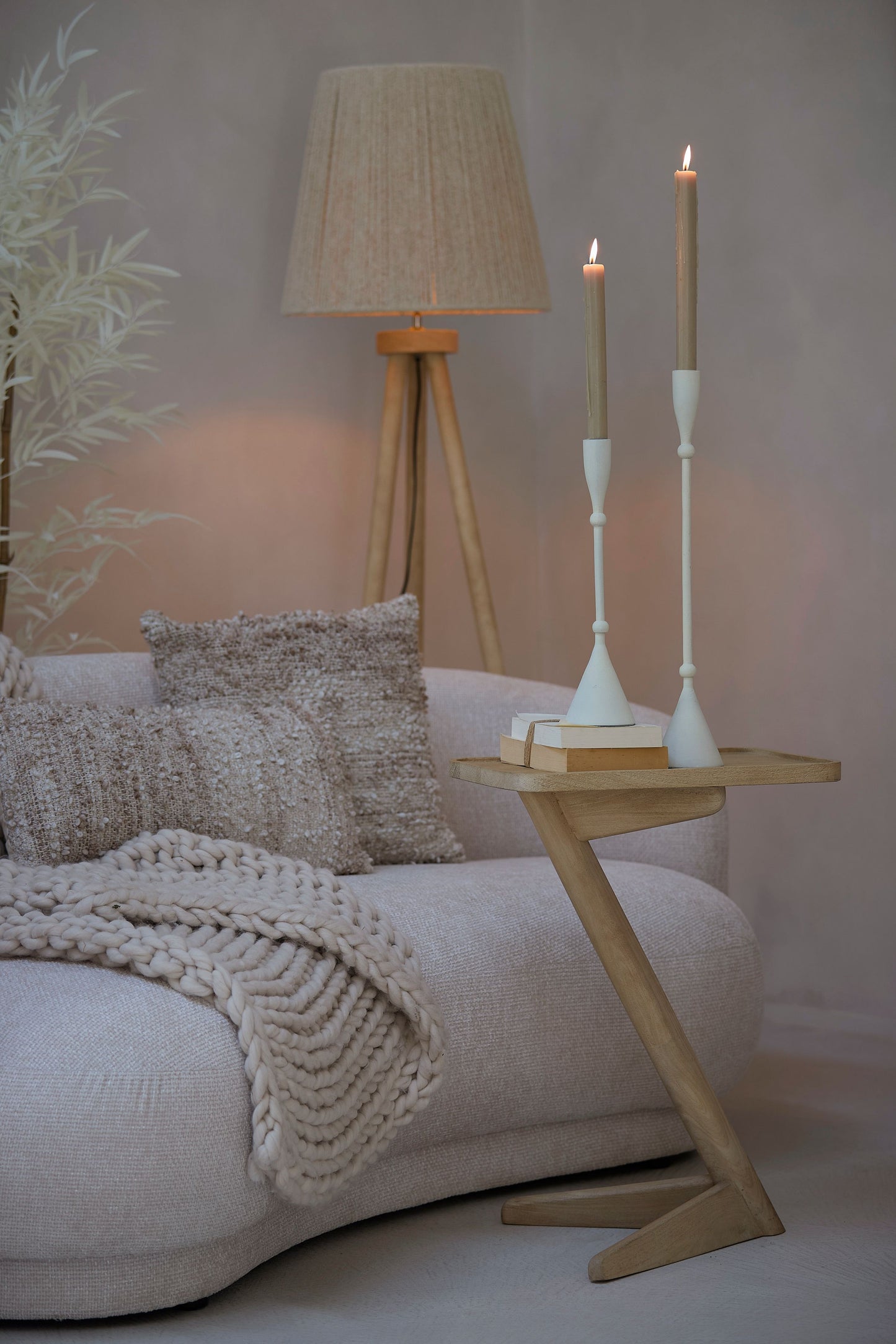 Qiano Mango Wood Natural Side Table