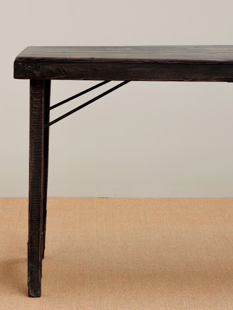 Large Black Folding Console