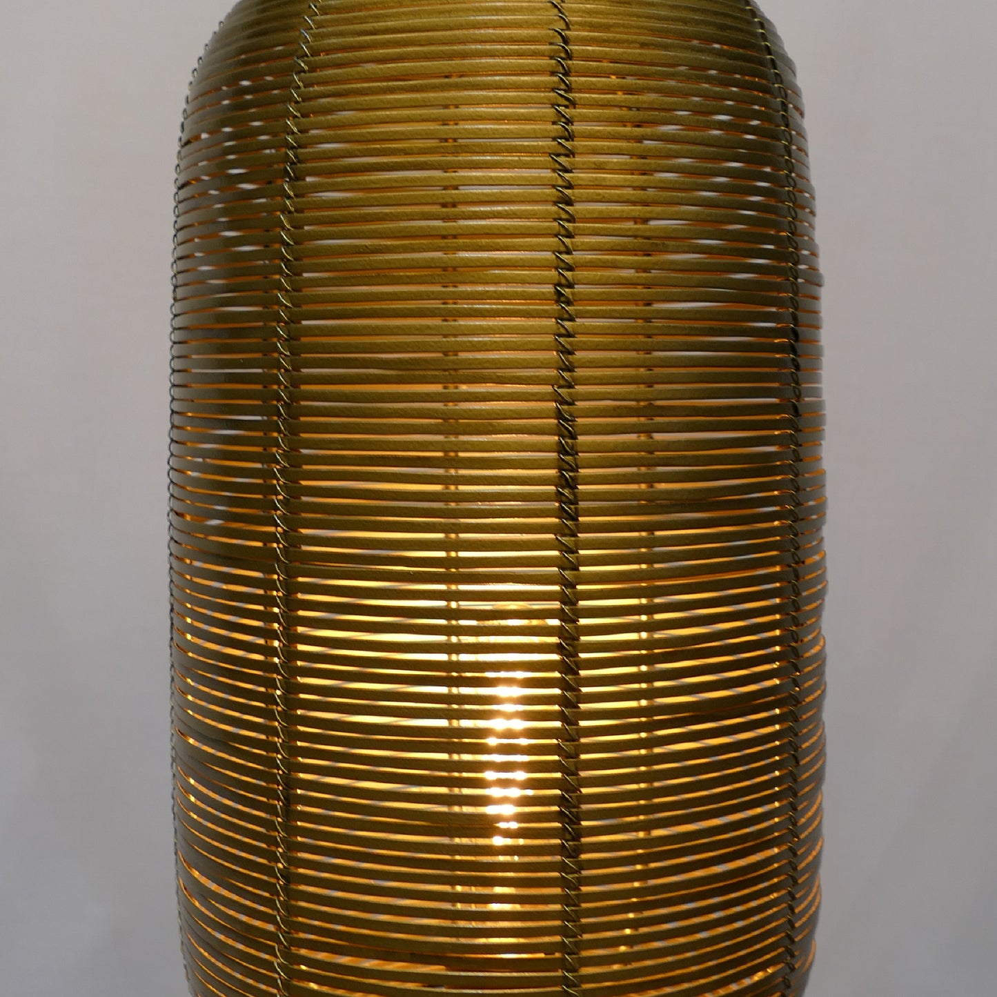Gold Woven Lantern Table Lamp