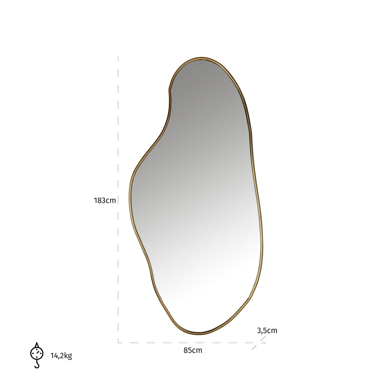 Alton Brushed Gold Mirror