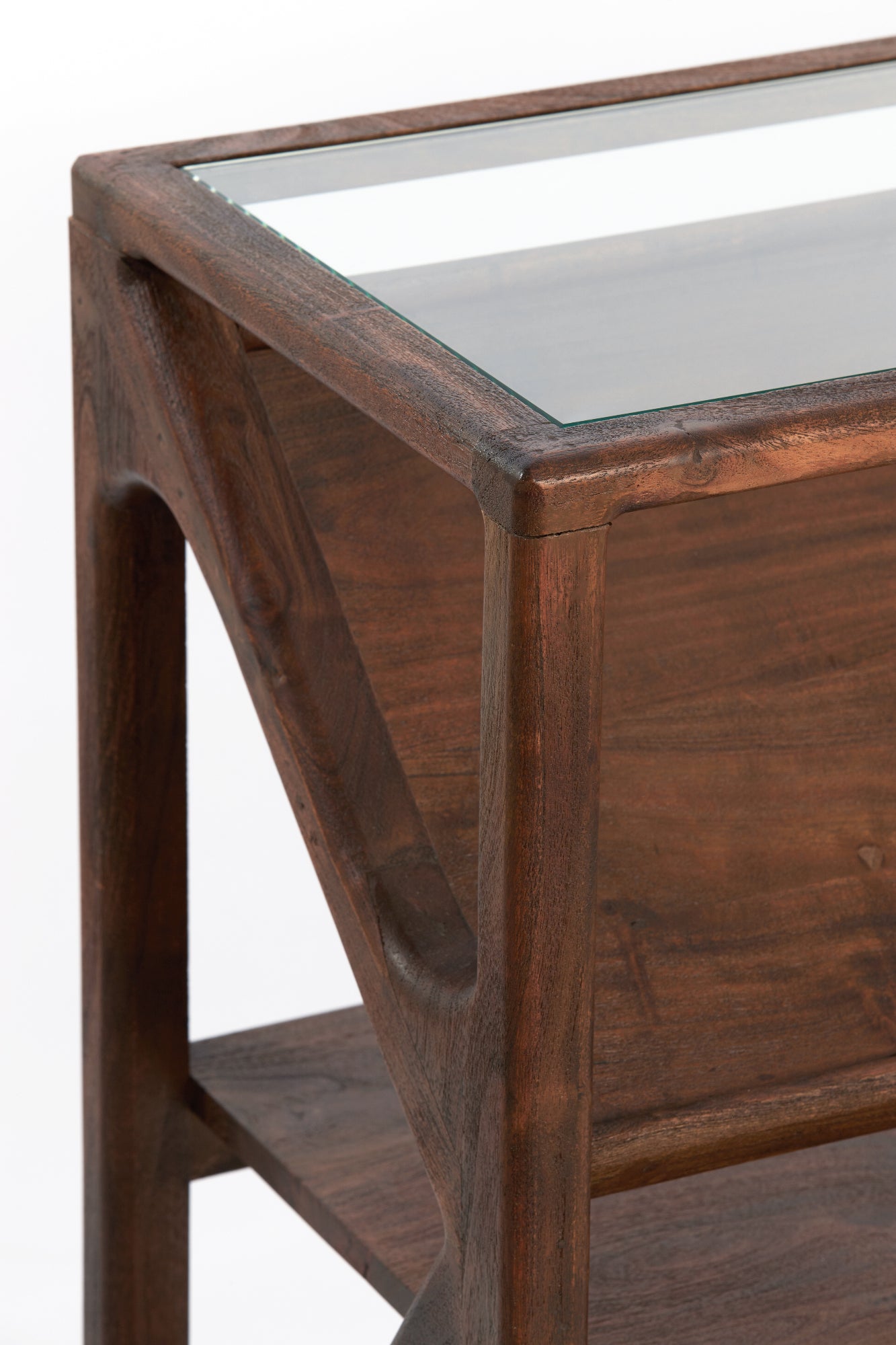 Yuki Acacia Wood & Glass Console Table