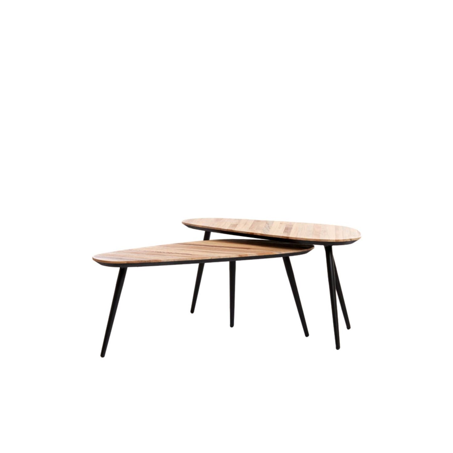 Viejo Coffee Table Set of 2 – Brown and Black Wood