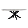 Lexington Oval Dining Table – White Carrara Marble