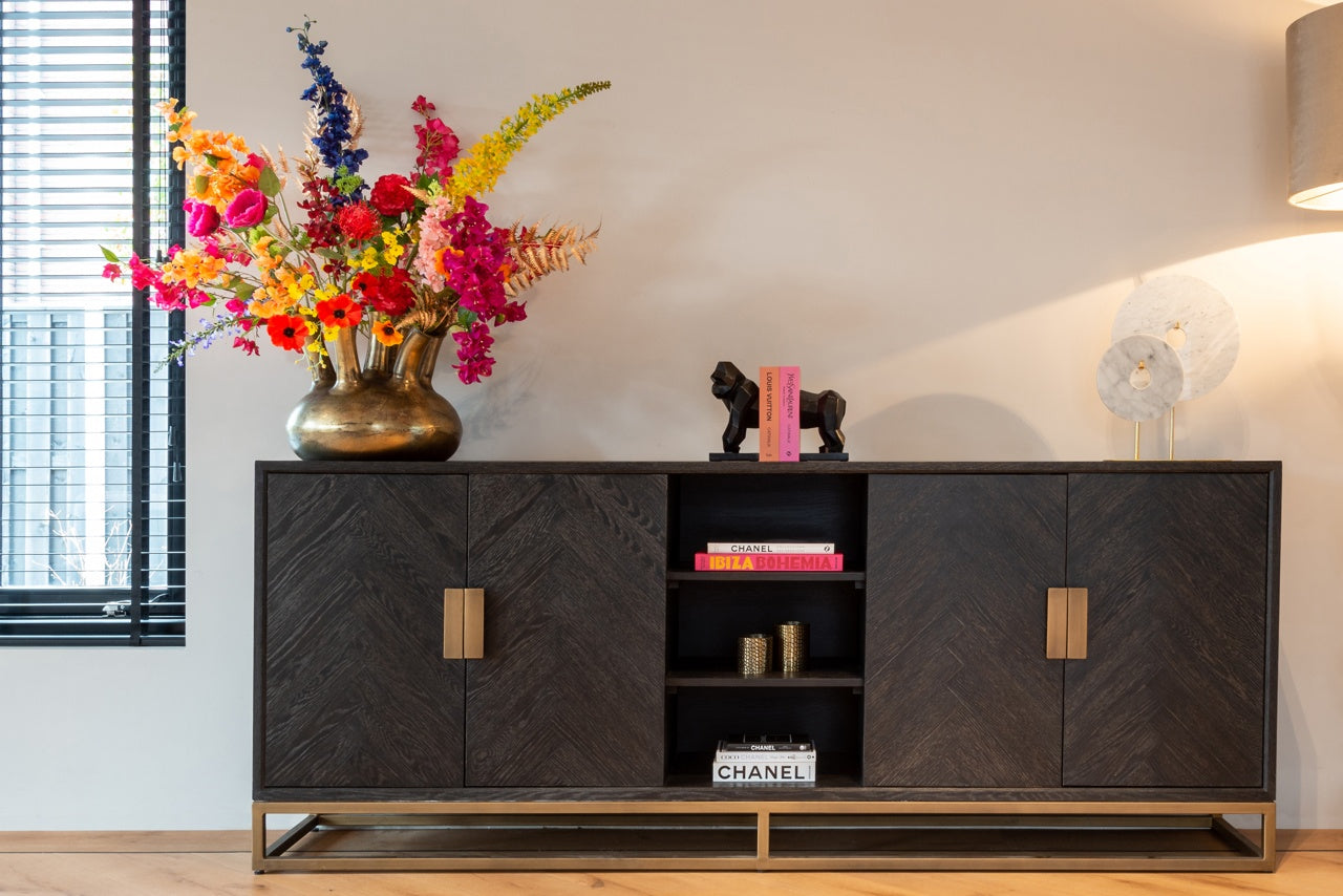 Blackbone 4 Door Sideboard Gold
