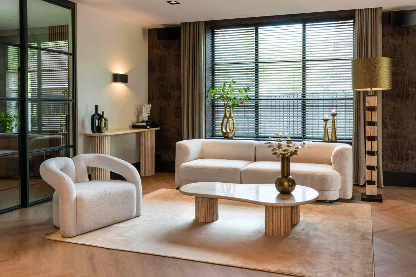 La Cantera Travertine Console Table