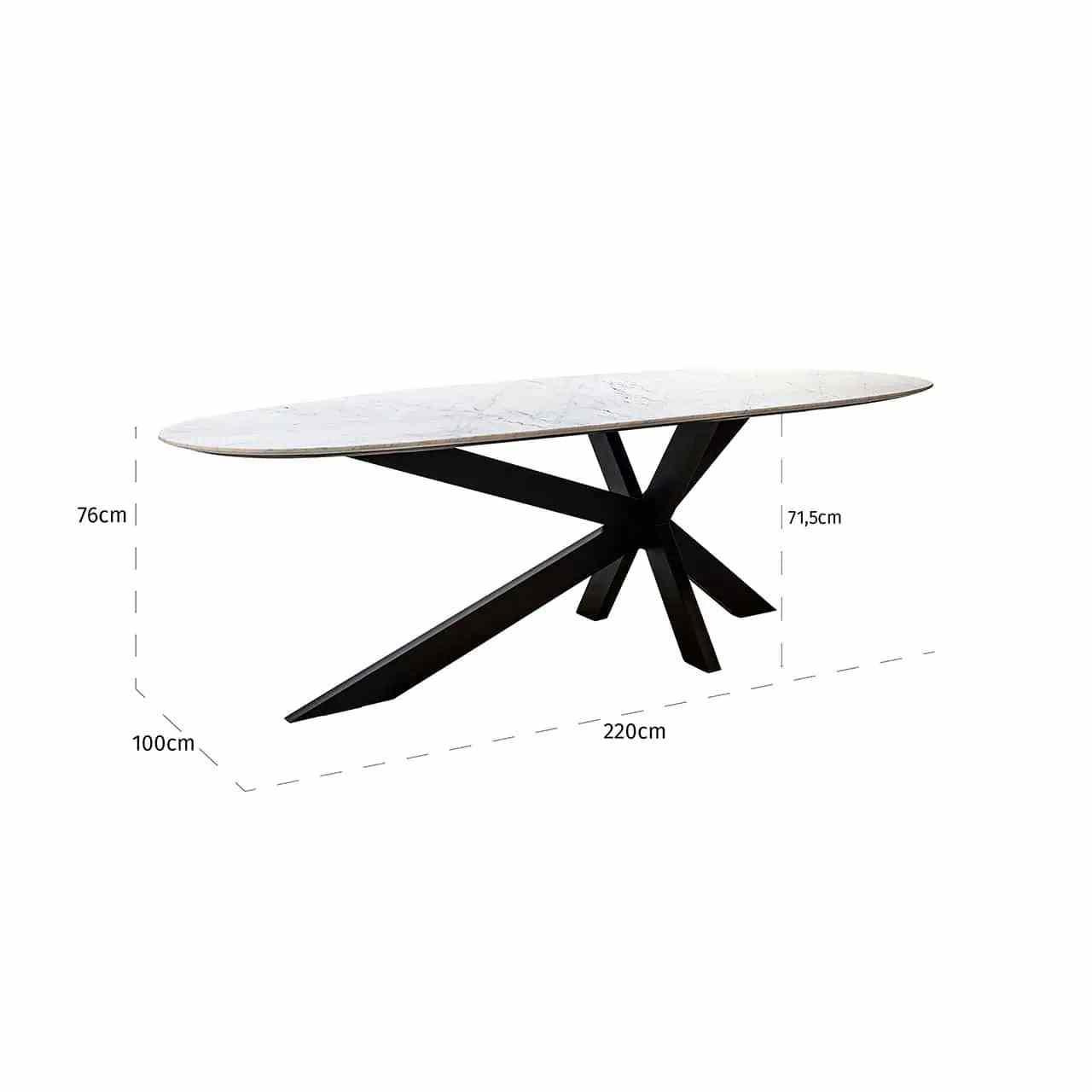 Trocadero Dining Table White