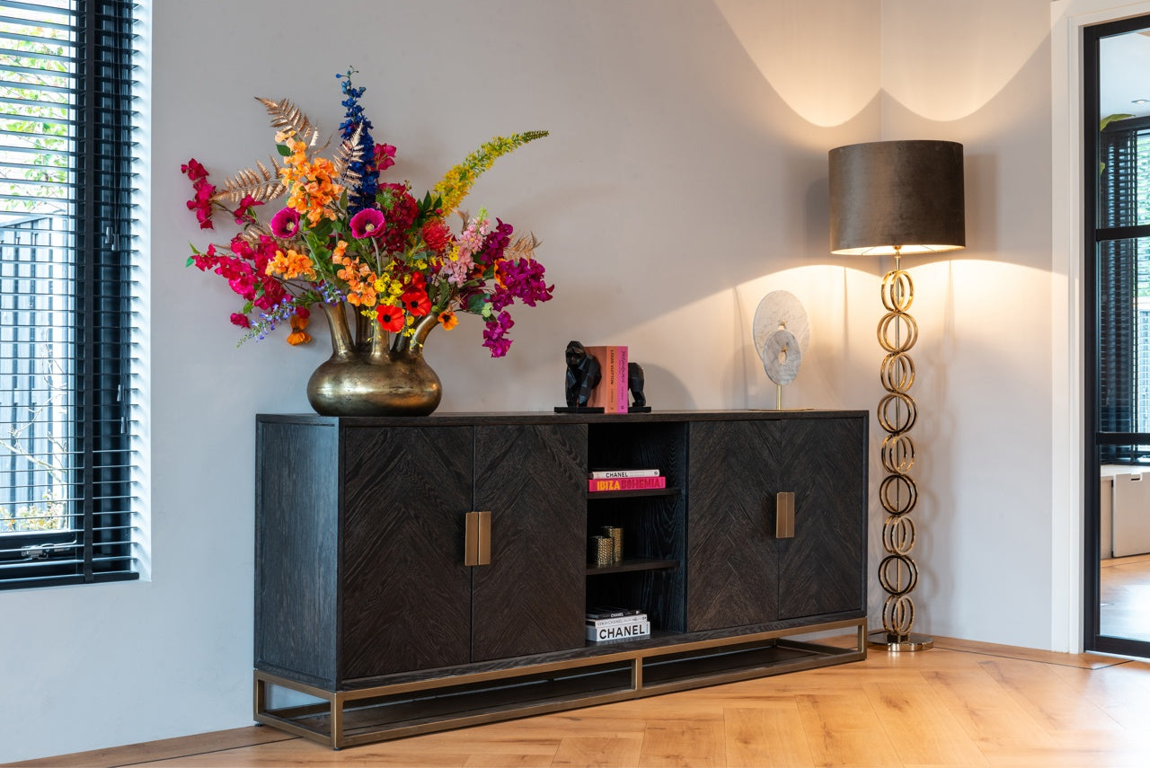 Blackbone 4 Door Sideboard Gold