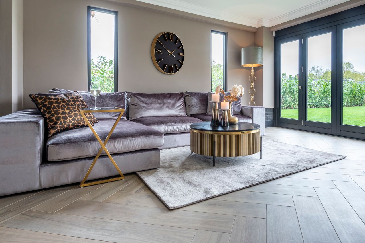 Paramount Brushed Gold Sofa Table