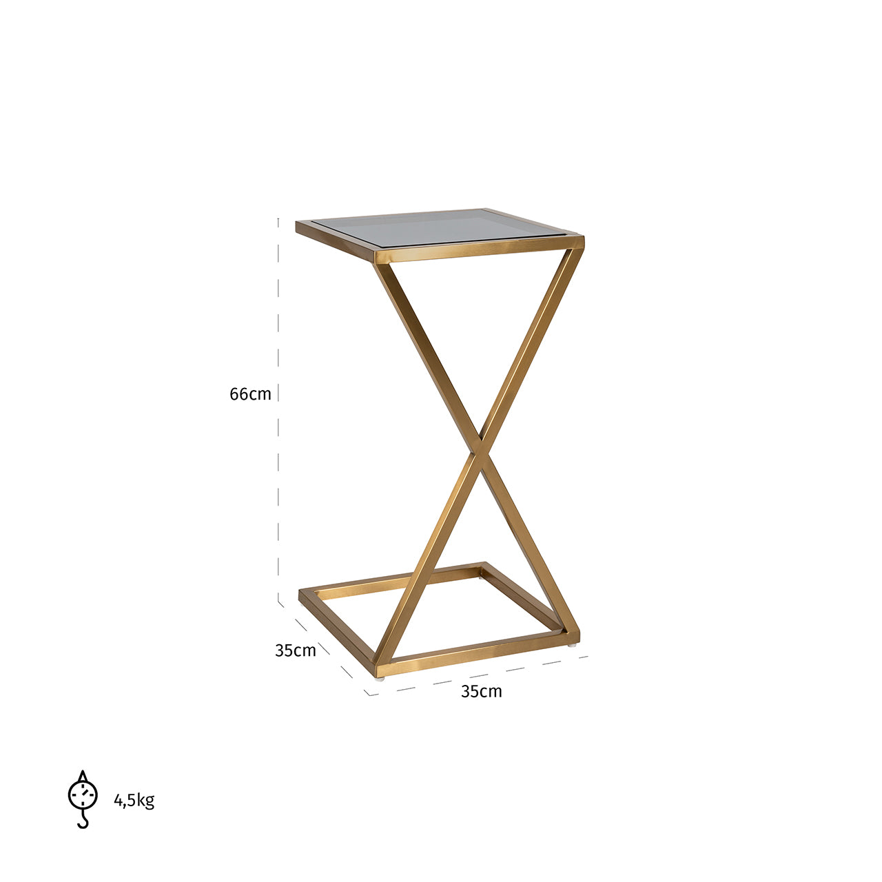 Paramount Brushed Gold Sofa Table
