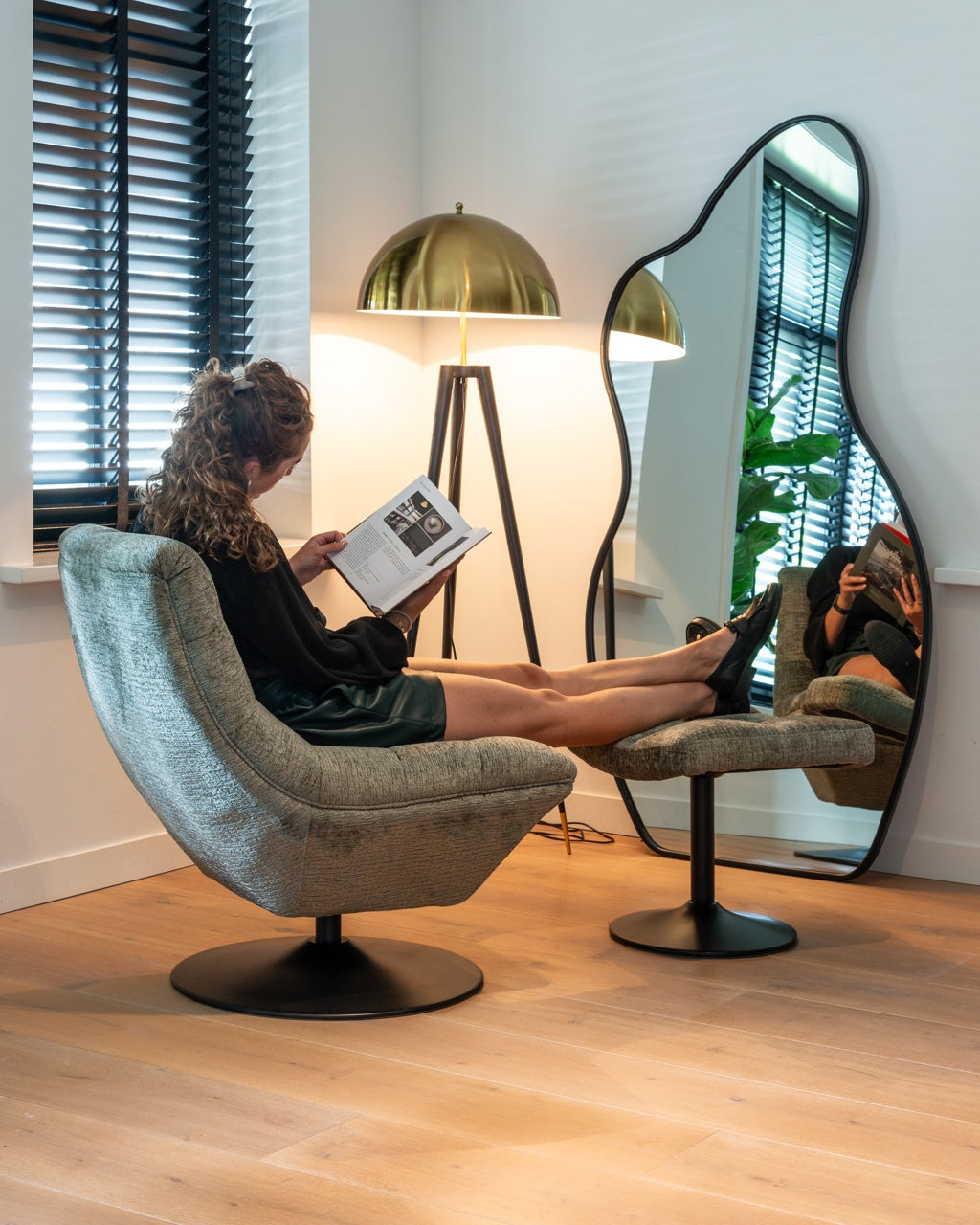 Alton Brushed Gold Mirror