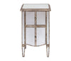 Mirrored Bedside Table – Golden Patina