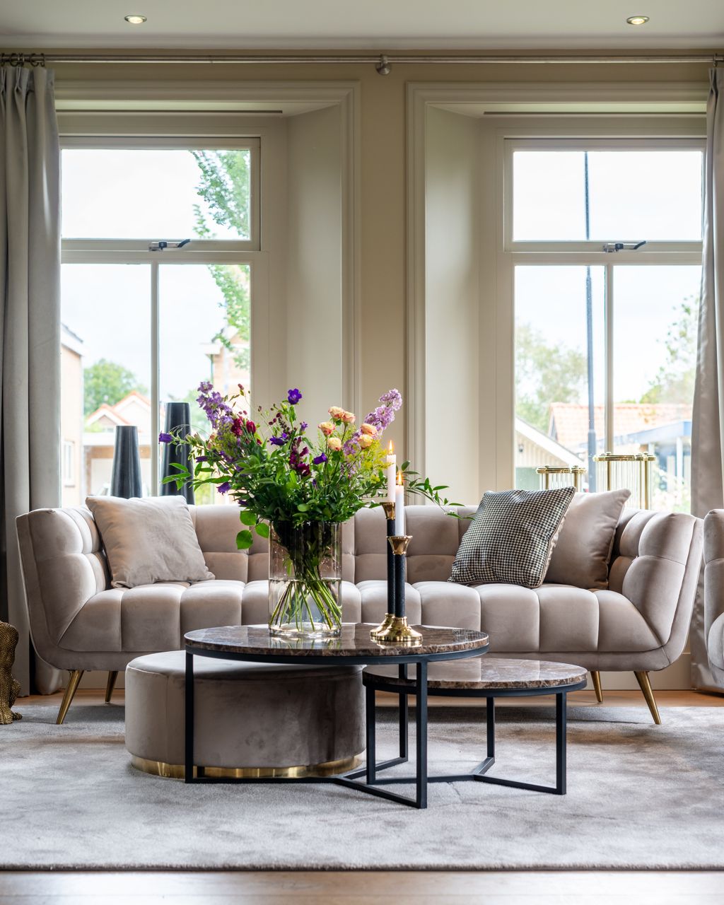 Huxley Khaki 3 Seater Sofa