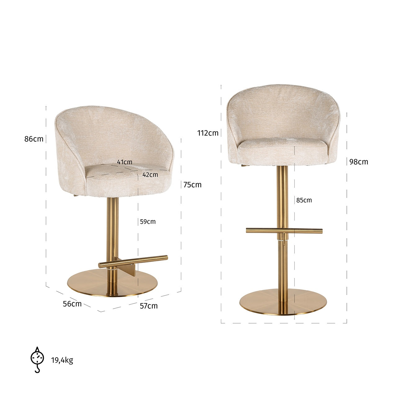 Zabi Bar Stool(Expected 18-10-25)