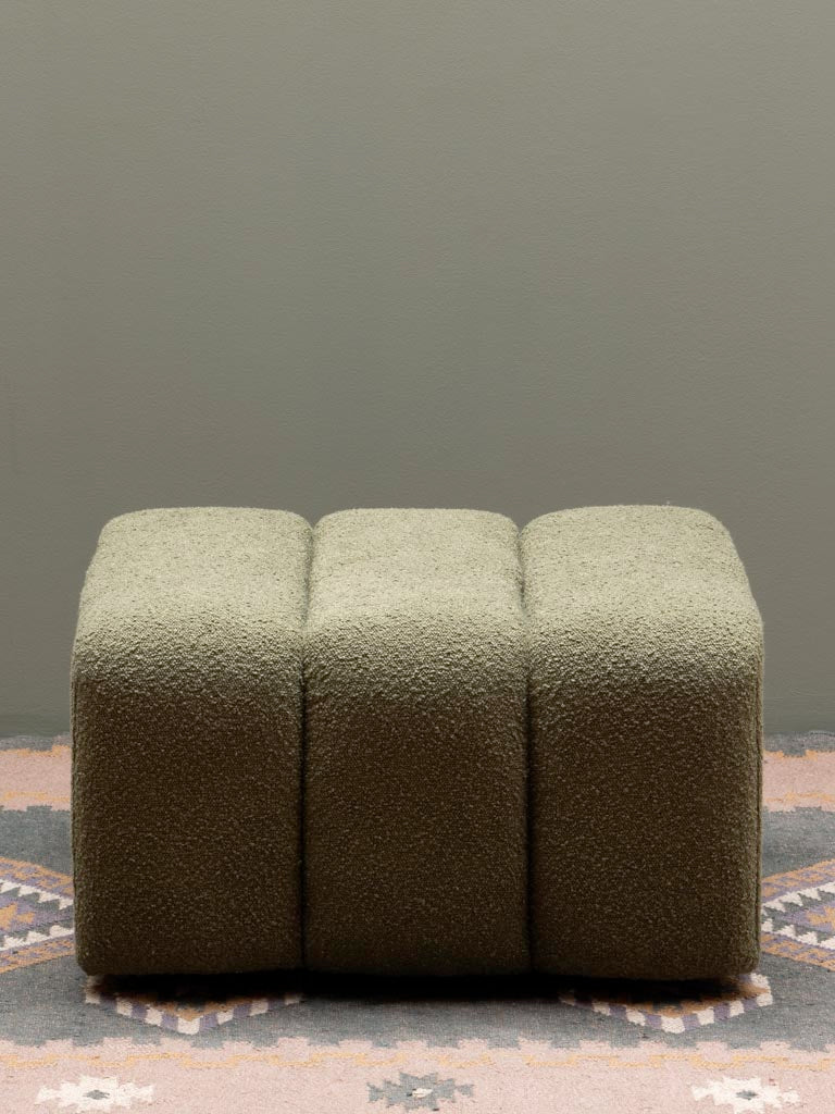 Pouf green curl Nasrine