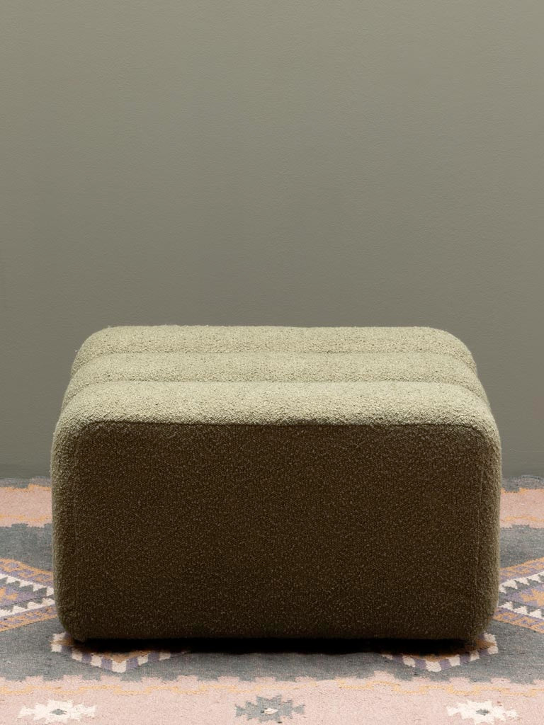Pouf green curl Nasrine