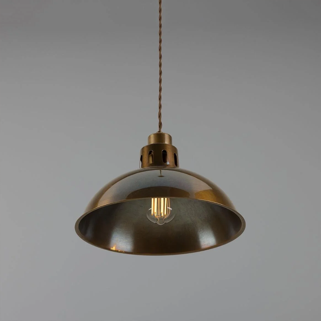 Paris Industrial Brass Pendant Light 30cm IP20