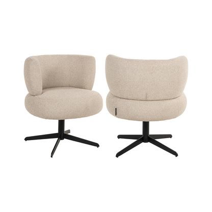 Alexis Swivel Dining Chair – Biscotti