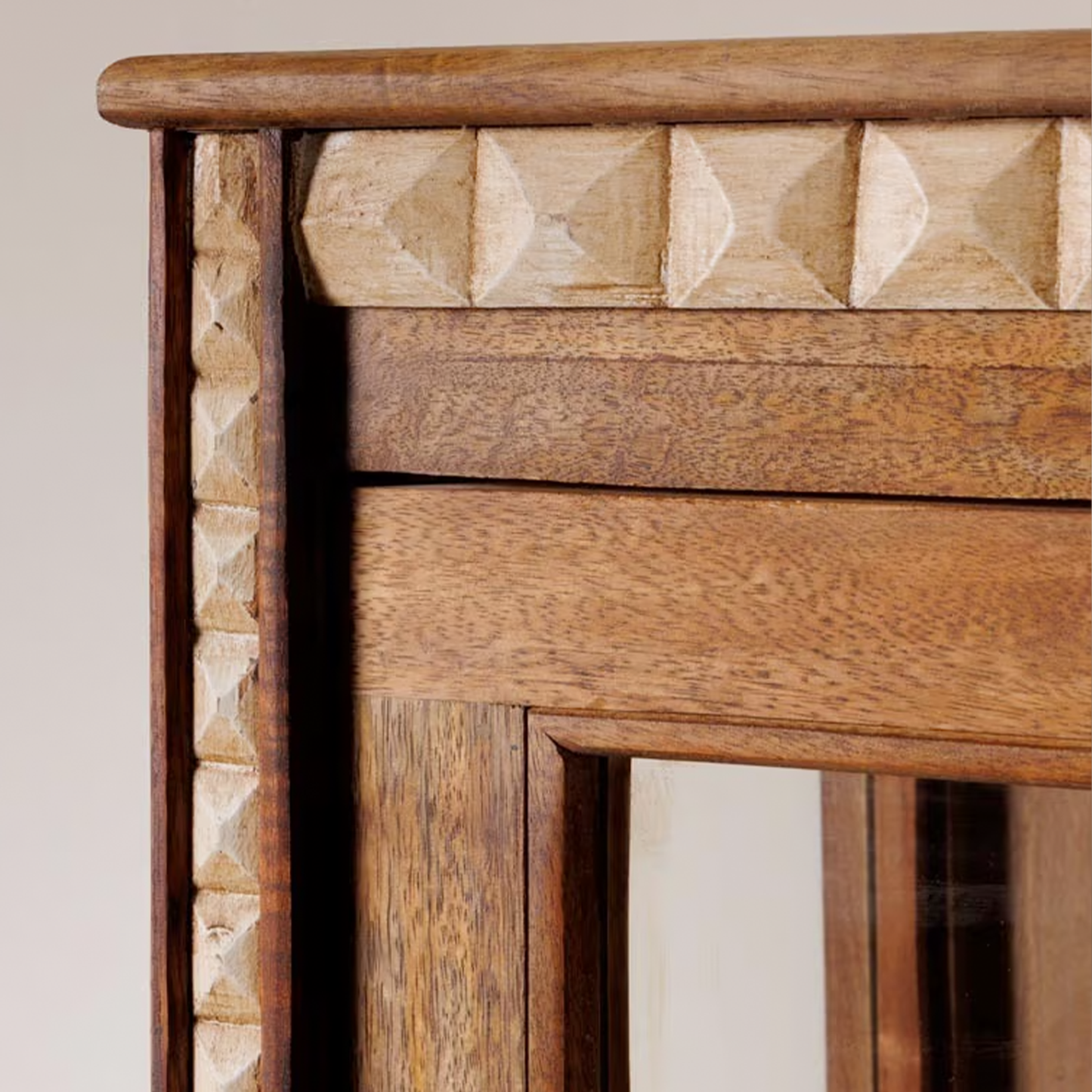 Andalus Recycled Wood & Glass Display Cabinet