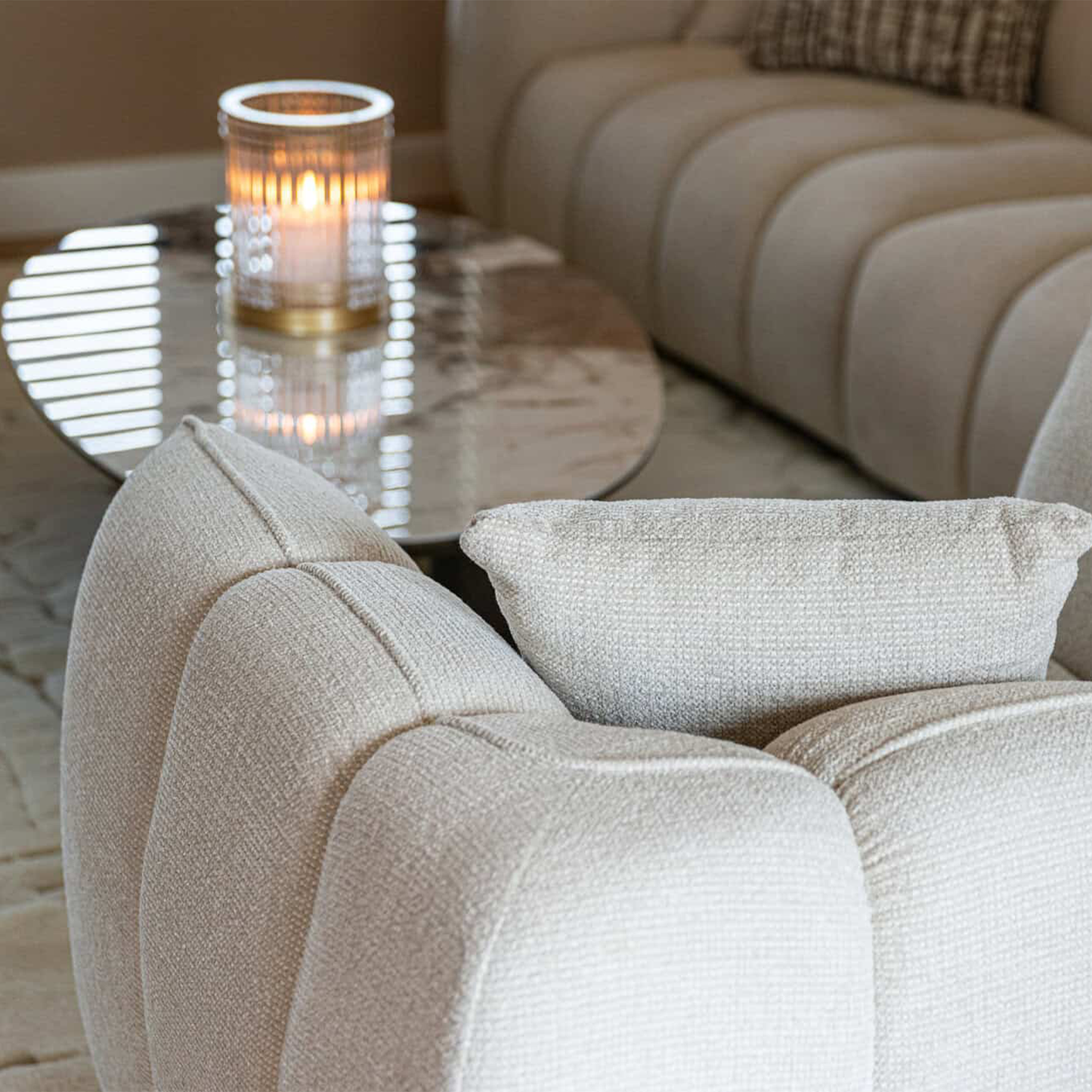 Jezebel Lounge Chair in Fancy Cream