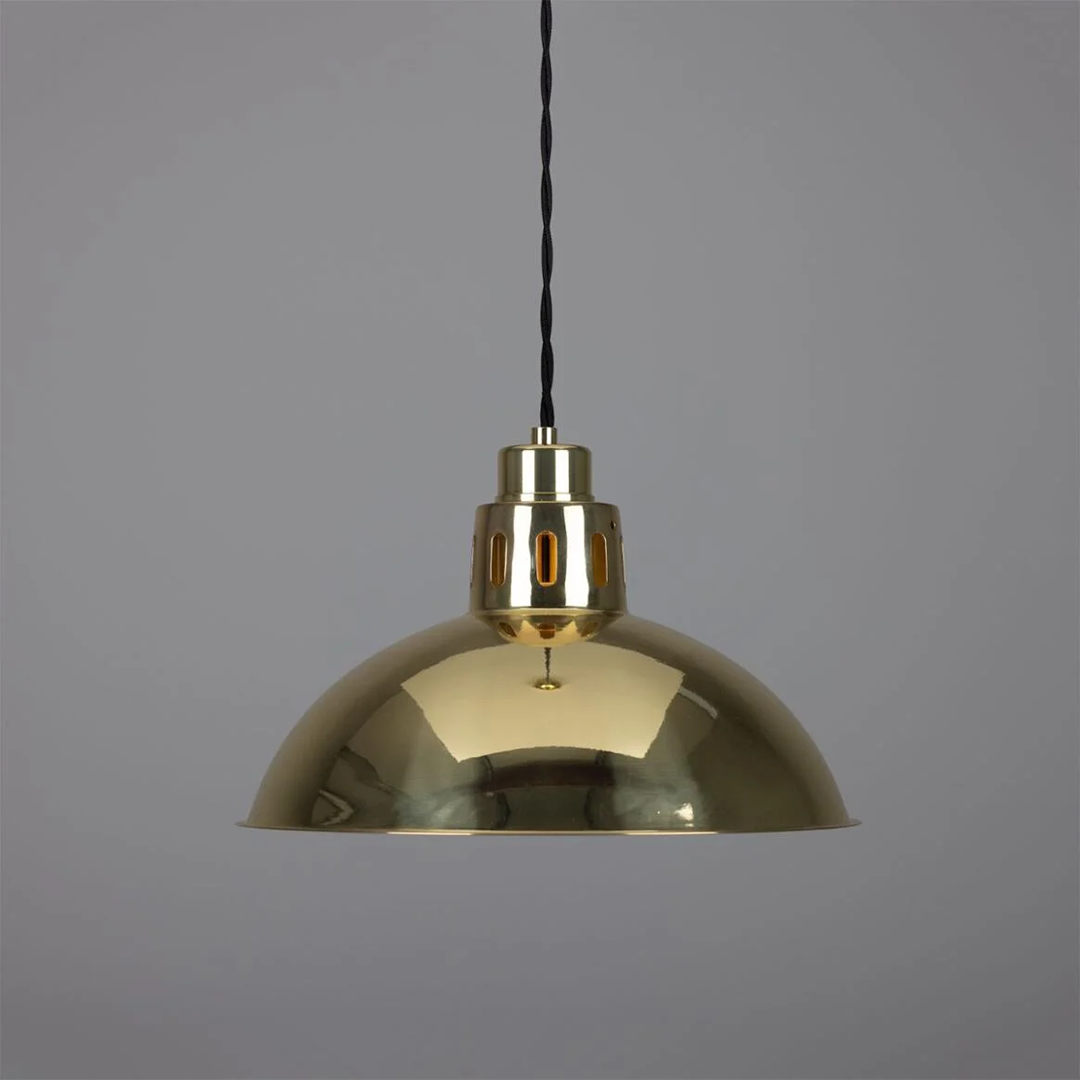 Paris Industrial Brass Pendant Light 30cm IP20