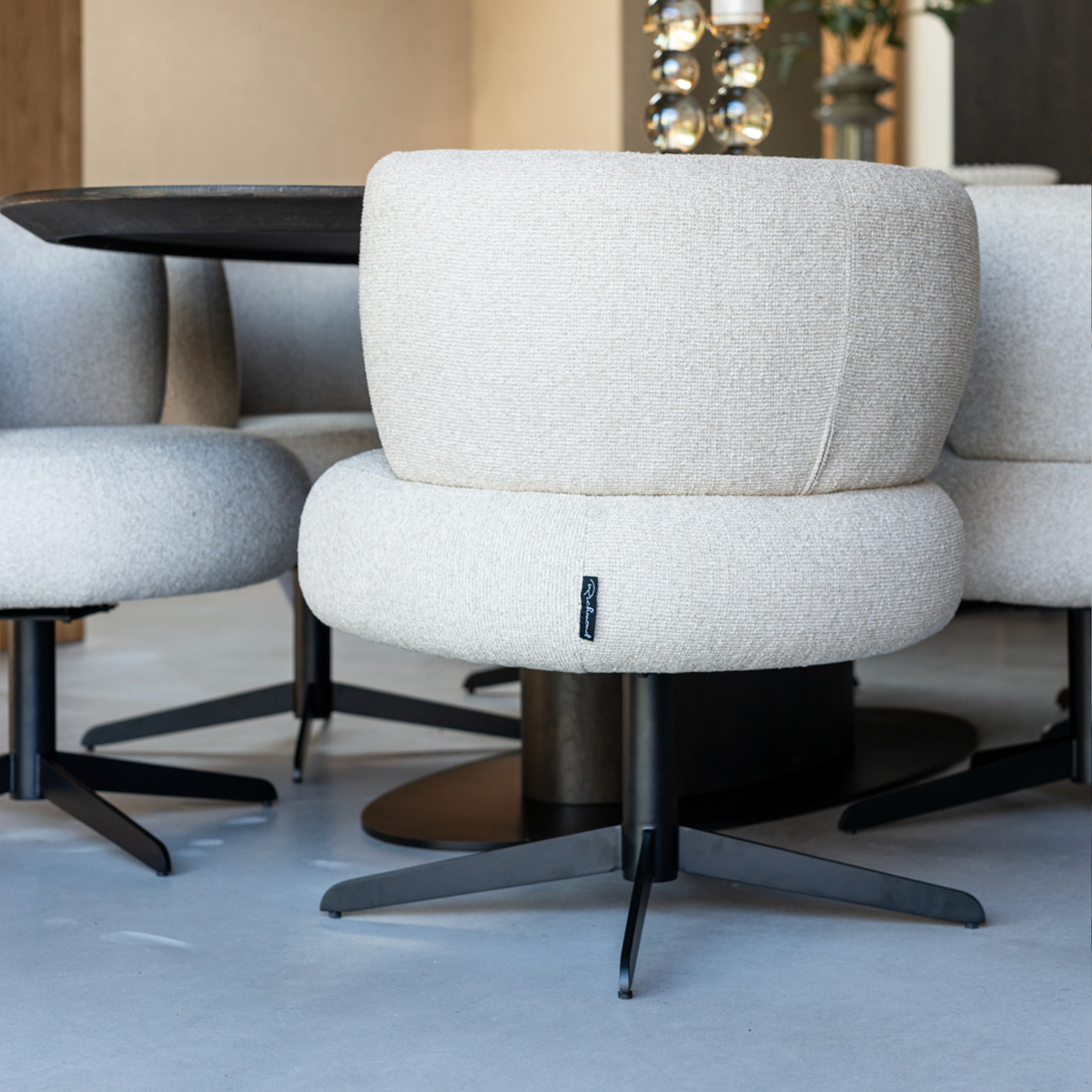 Alexis Swivel Dining Chair – Biscotti