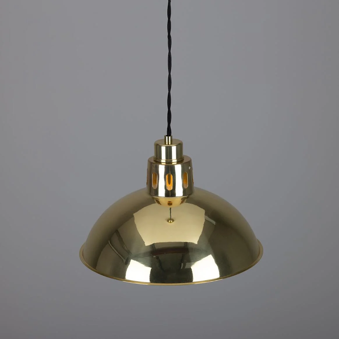 Paris Industrial Brass Pendant Light 30cm IP20