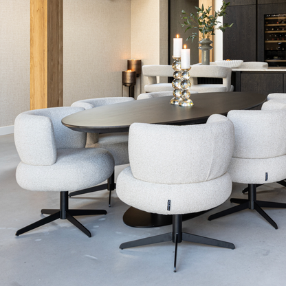 Alexis Swivel Dining Chair – Biscotti