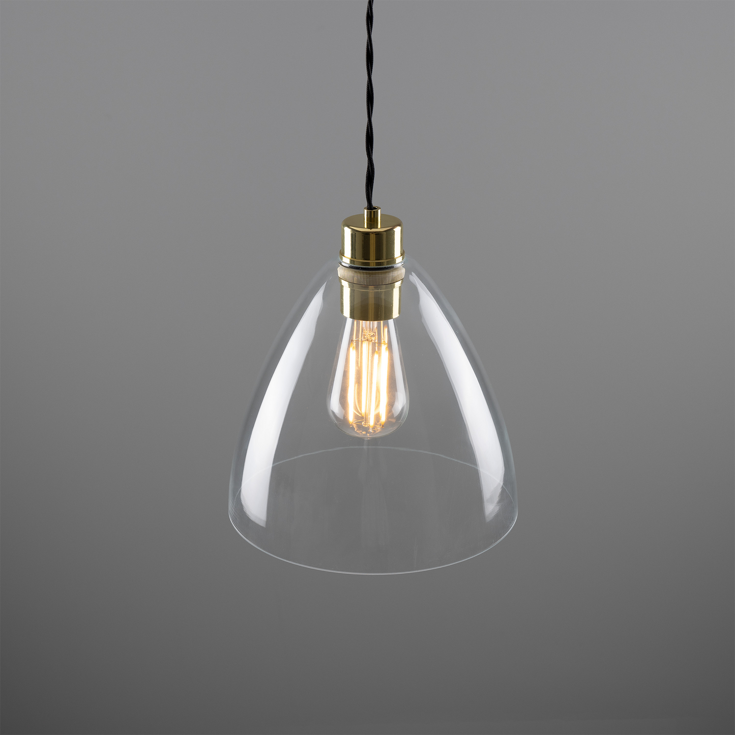 Luang Modern Clear Glass Pendant Light 23cm