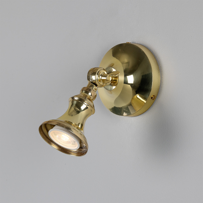 Accra Traditional Small Brass Spotlight 8cm IP20