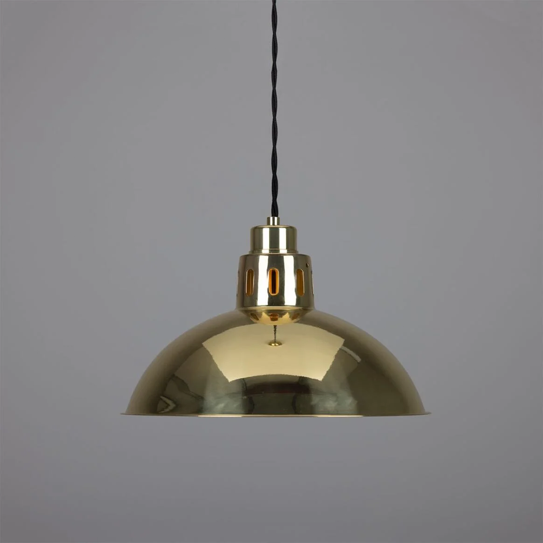 Paris Industrial Brass Pendant Light 30cm IP20