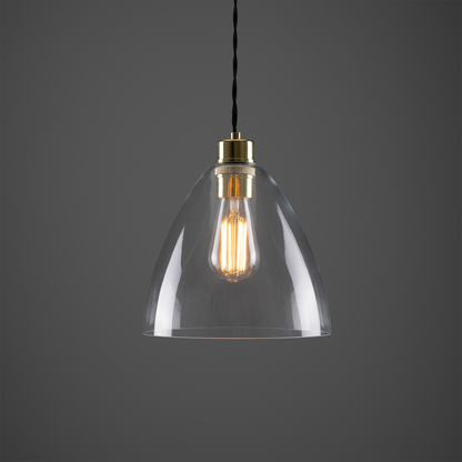 Luang Modern Clear Glass Pendant Light 23cm