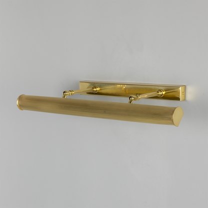 Cambridge Adjustable Reeded Brass Picture Light 60.5cm IP20