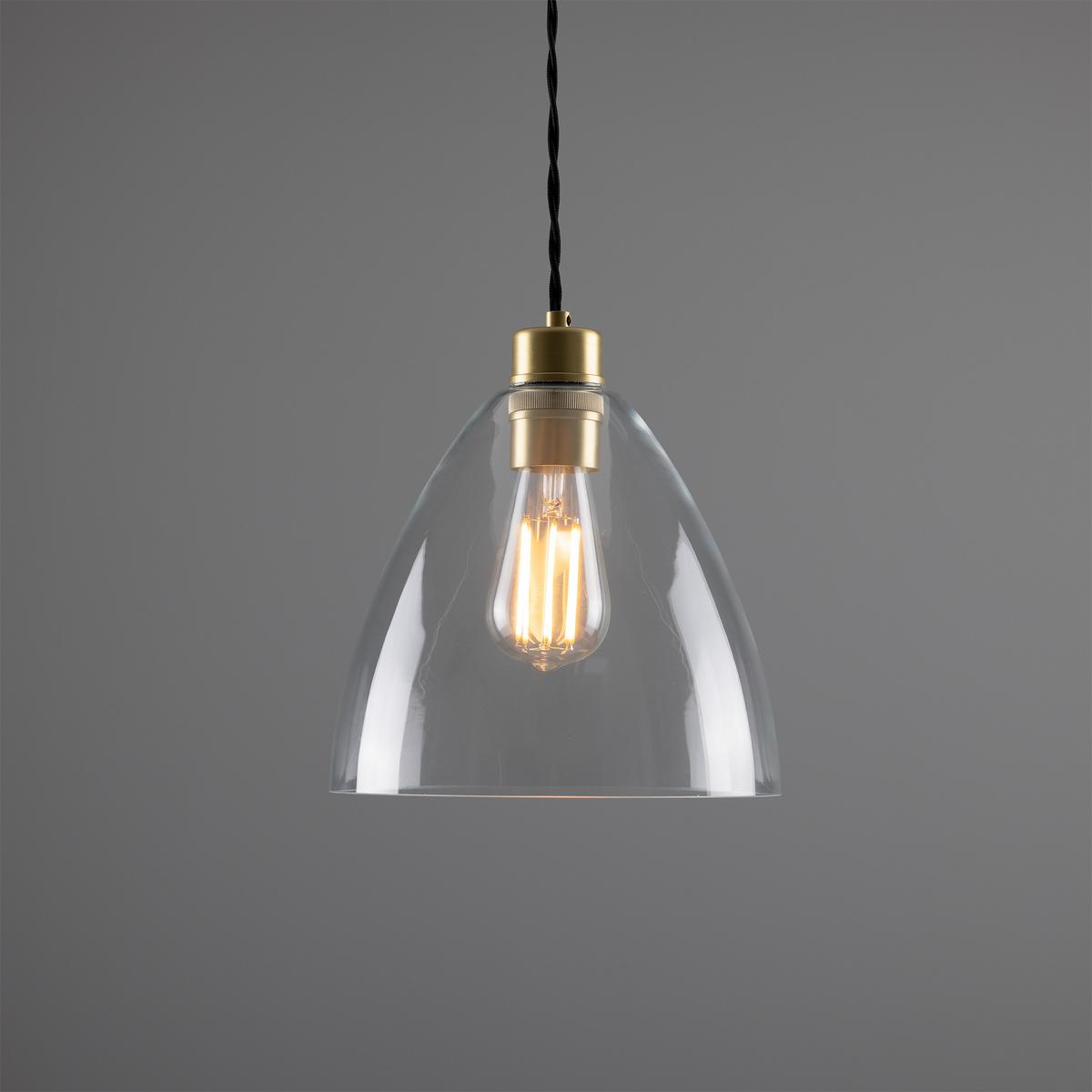 Luang Modern Clear Glass Pendant Light 23cm