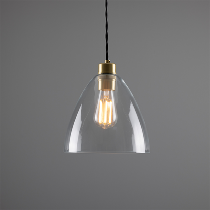 Luang Modern Clear Glass Pendant Light 23cm