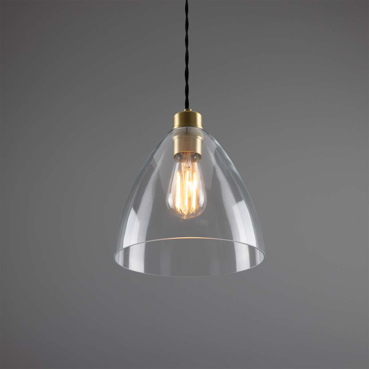 Luang Modern Clear Glass Pendant Light 23cm