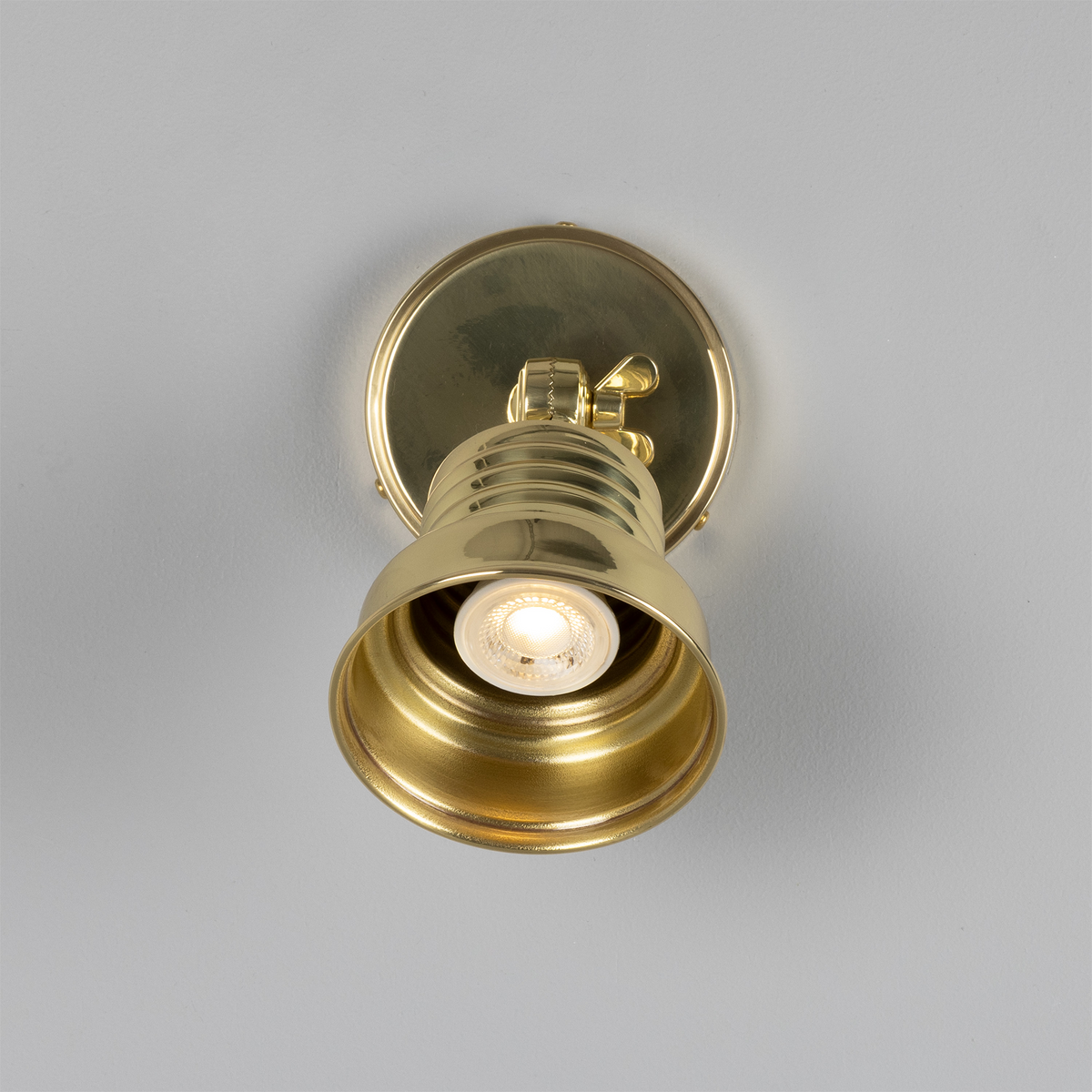 Sucre Adjustable Industrial Brass Spotlight 11.5cm IP20