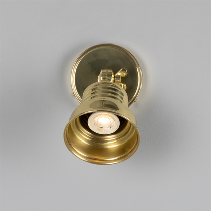 Sucre Adjustable Industrial Brass Spotlight 11.5cm IP20