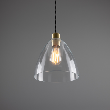 Luang Modern Clear Glass Pendant Light 23cm