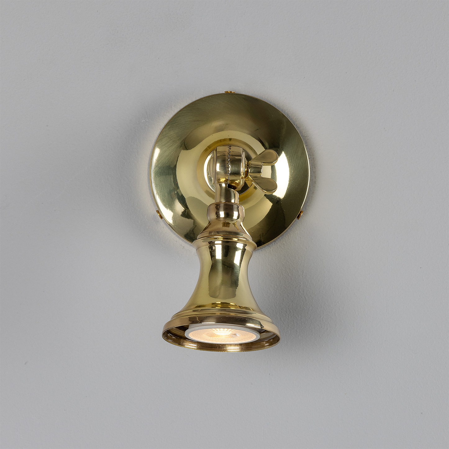 Accra Traditional Small Brass Spotlight 8cm IP20